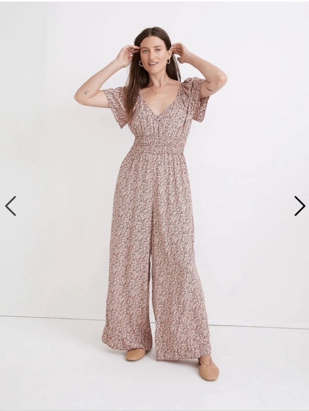 Madewell Sophia Wide Leg Floral Jumpsuit- Size L